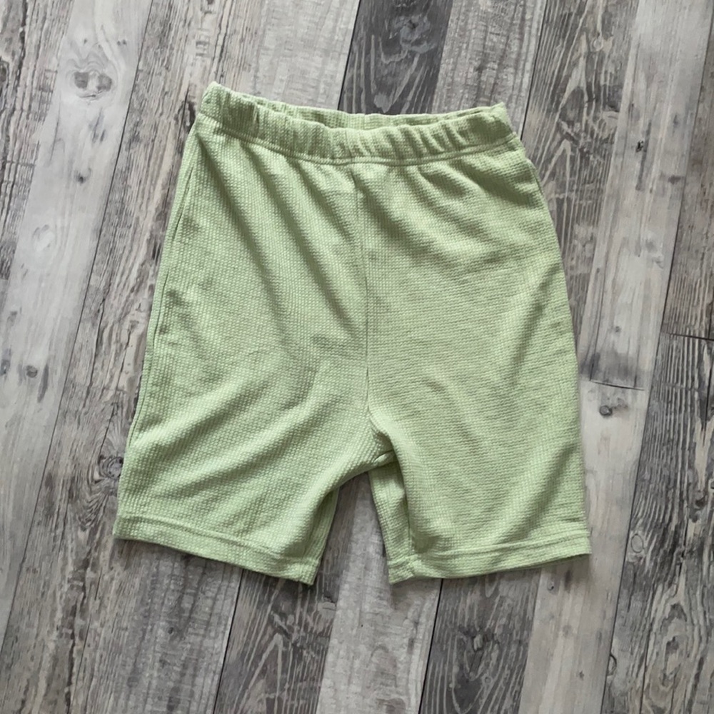 Light green biker shorts